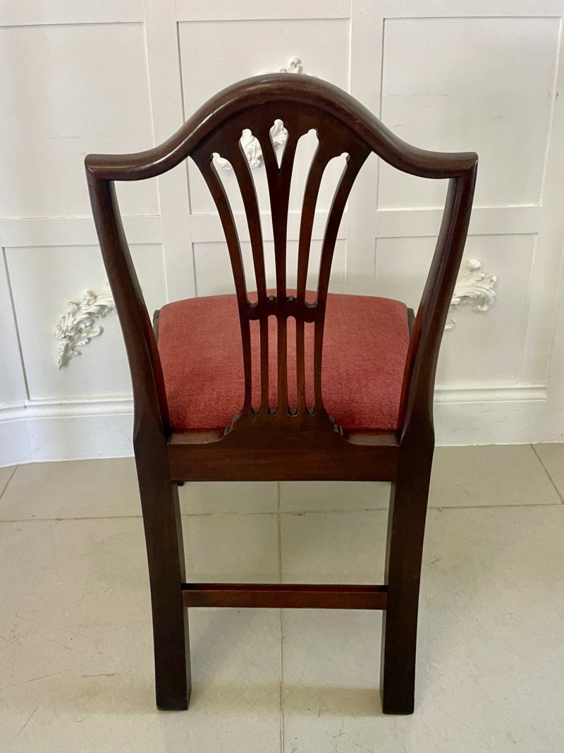 Set of 8 Antique Victorian Quality Mahogany Dining Chairs - Image 5